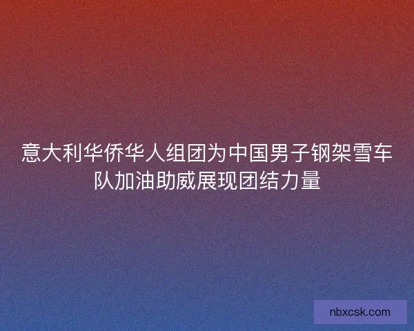 意大利华侨华人组团为中国男子钢架雪车队加油助威展现团结力量