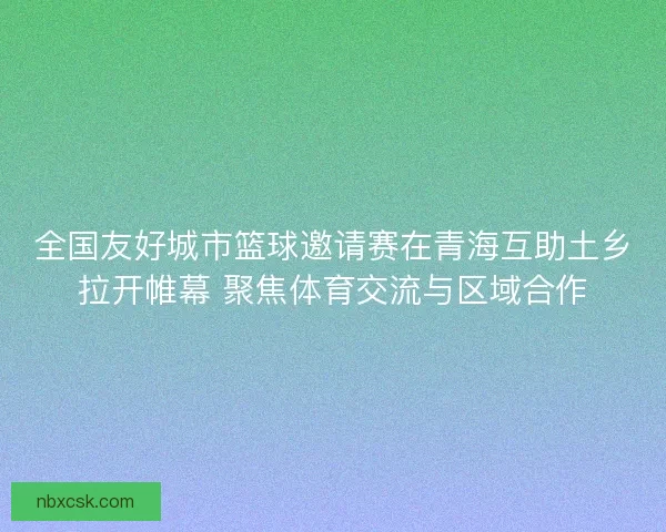全国友好城市篮球邀请赛在青海互助土乡拉开帷幕 聚焦体育交流与区域合作